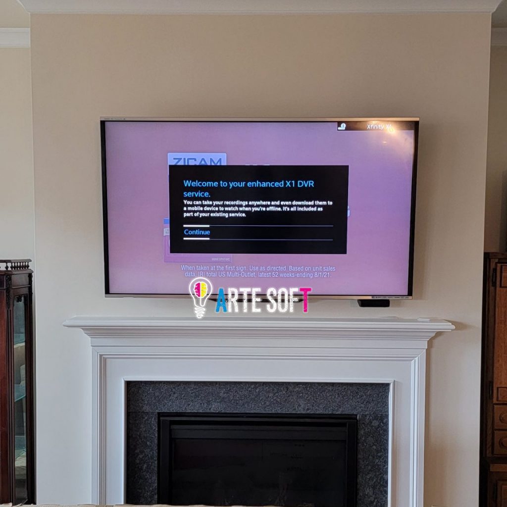 tv over fireplace