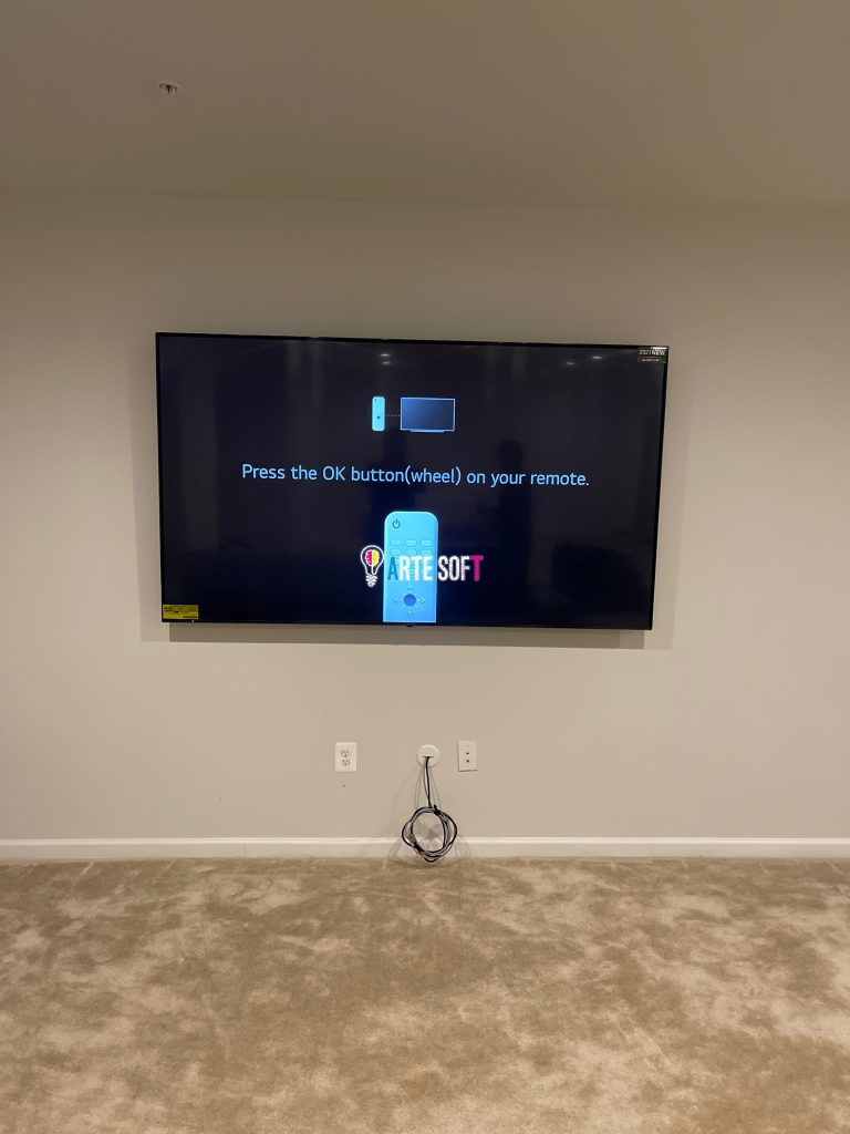 tv mounting with cords inside wall and hdmi concealment