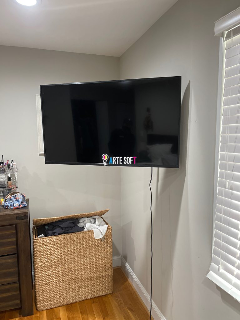 tv mounting on a corner