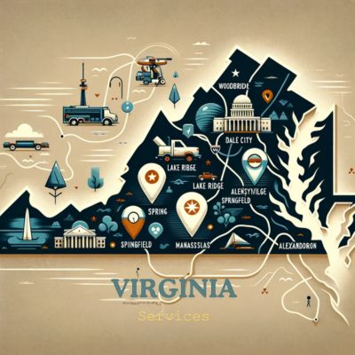 virginia map of service locations