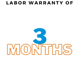 We guarantee our work for 3 months on labor