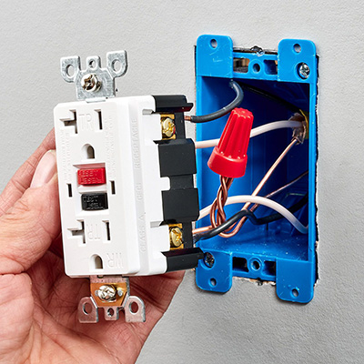 power-receptacle installation