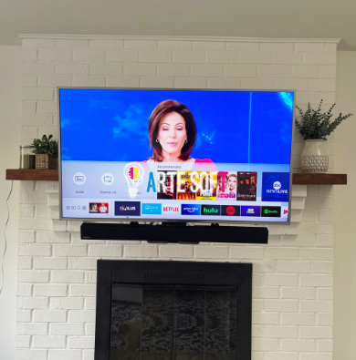 ✨ After: Fireplace Elegance with Seamless TV Integration